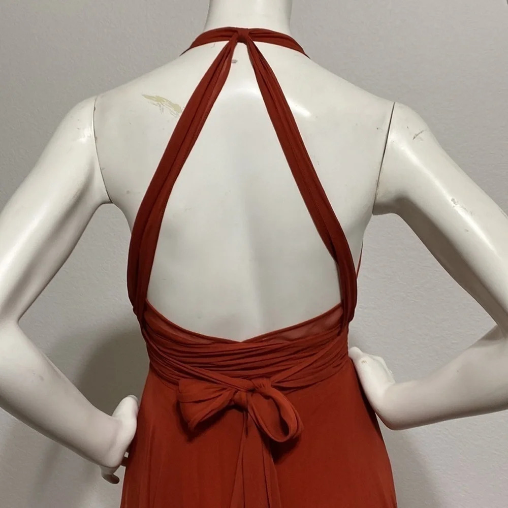 BCBGMaxAzria Rust V-Neck Dress - Picture 4 of 5
